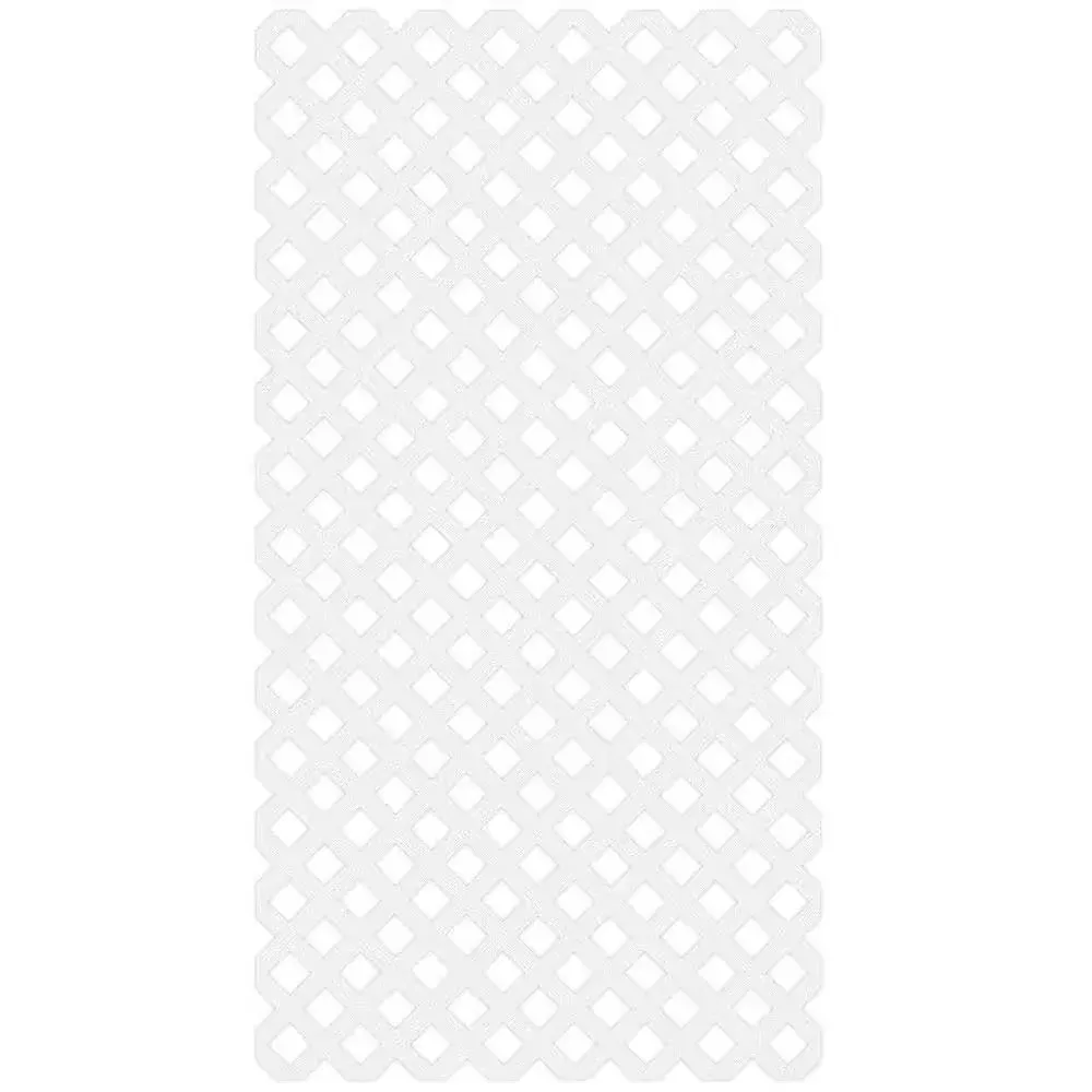  White Classic Diamond Vinyl Lattice Panel - image 1