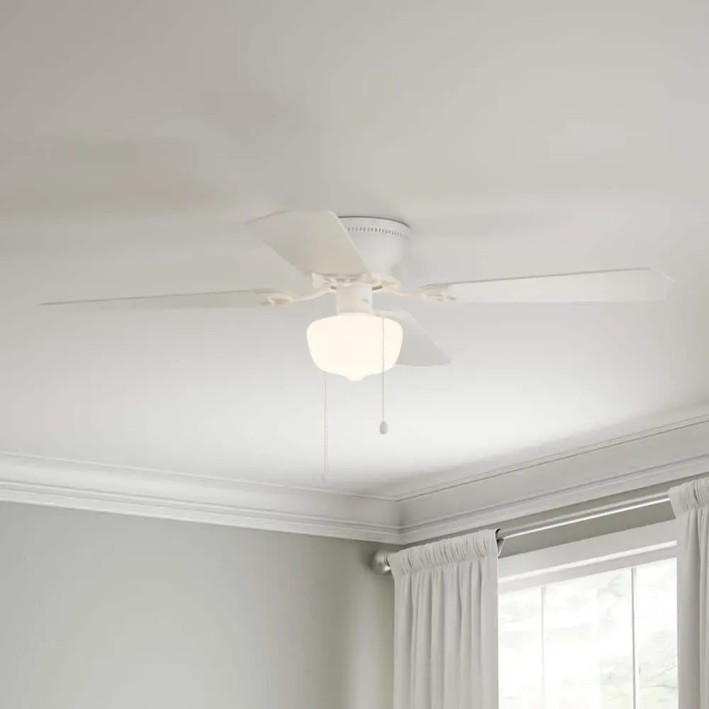 Hampton Bay Littleton 42 in. LED Indoor White Ceiling Fan with Light Kit - image 1
