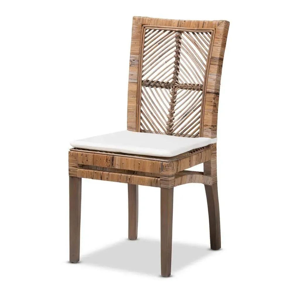 bali & pari Laluna Greywashed Rattan Dining Chair - image 1