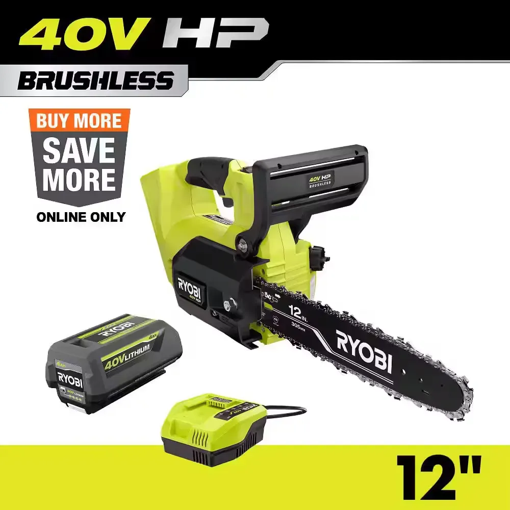 ***It doesn't come with the battery.***40V HP Brushless 12 in. Top Handle Battery Chainsaw with 4.0 Battery and Charger - image 1