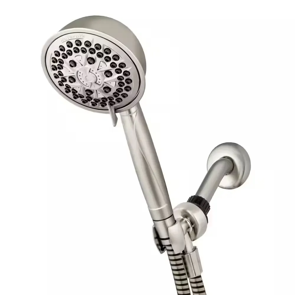 PowerPulse Massage 7-Spray Wall Mount Handheld Shower Head 1.8 GPM in Brushed Nickel - image 1