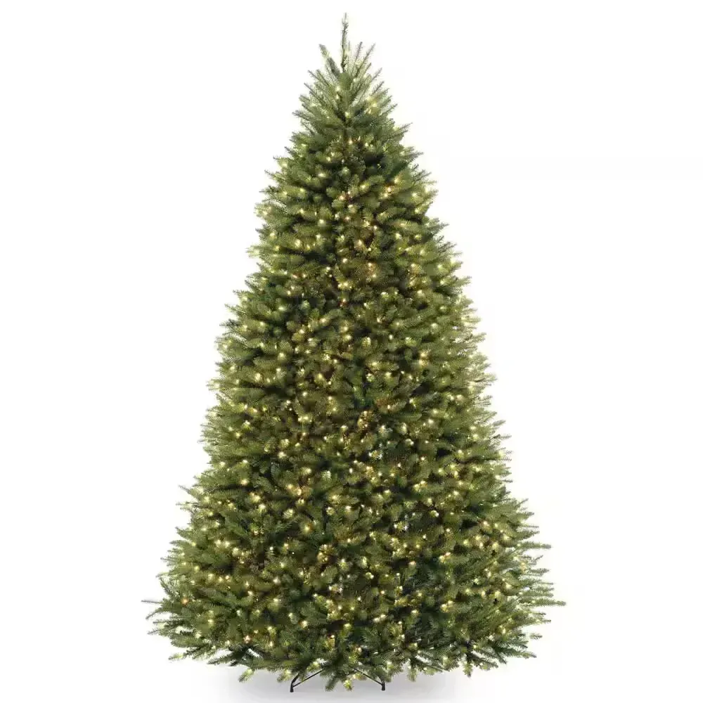 7.5 ft. Pre-Lit Dunhill Fir Hinged Artificial Christmas Tree with Clear Lights - image 1