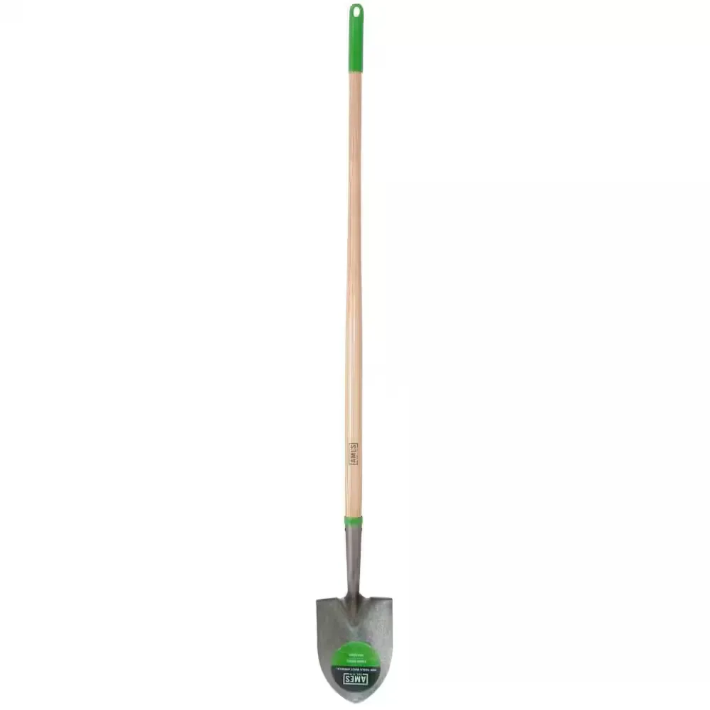42 in. Wood Handle Steel Blade Floral Shovel - image 1