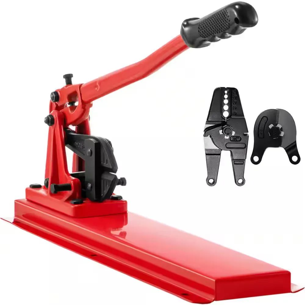 24 in. Bench Swager Tool-Wire Rope Swaging Crimper with Cutter Head for 1/16 in.-3/16 in. Aluminum/Copper Sleeves - image 1