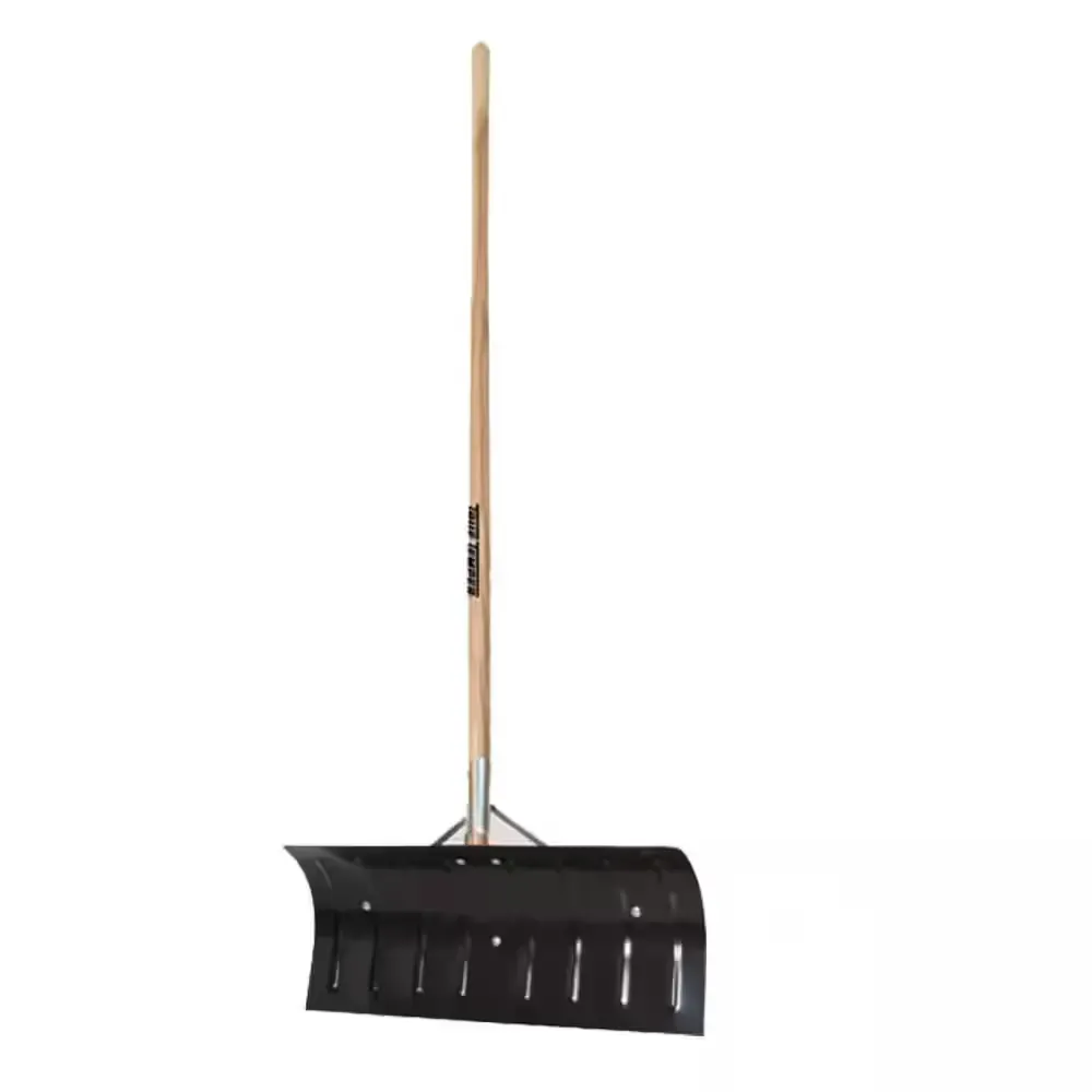 43.63 in. Wood Handle and Steel Blade Combo Snow Shovel and Pusher - image 1