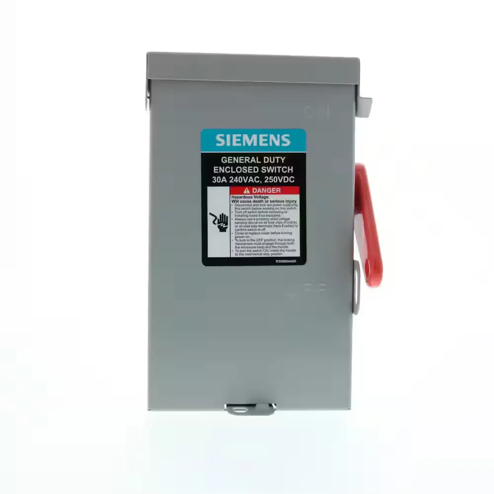 General Duty 30 Amp 2-Pole 3-Wire 240-Volt Fusible Indoor Safety Switch RBPU - image 2