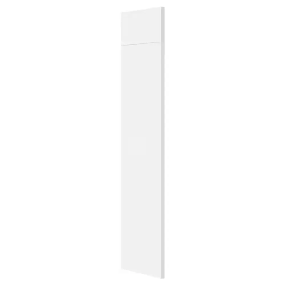 Hampton/Shaker 24 in. W x 84 in. H x 1.5 in. D Kitchen Cabinet Refrigerator End Panel Kit in Satin White - image 1