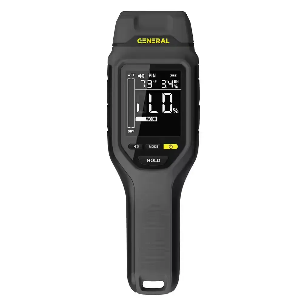 Pin Moisture Meter with Backlit Display for Wood, Drywall, and Building Materials - image 1