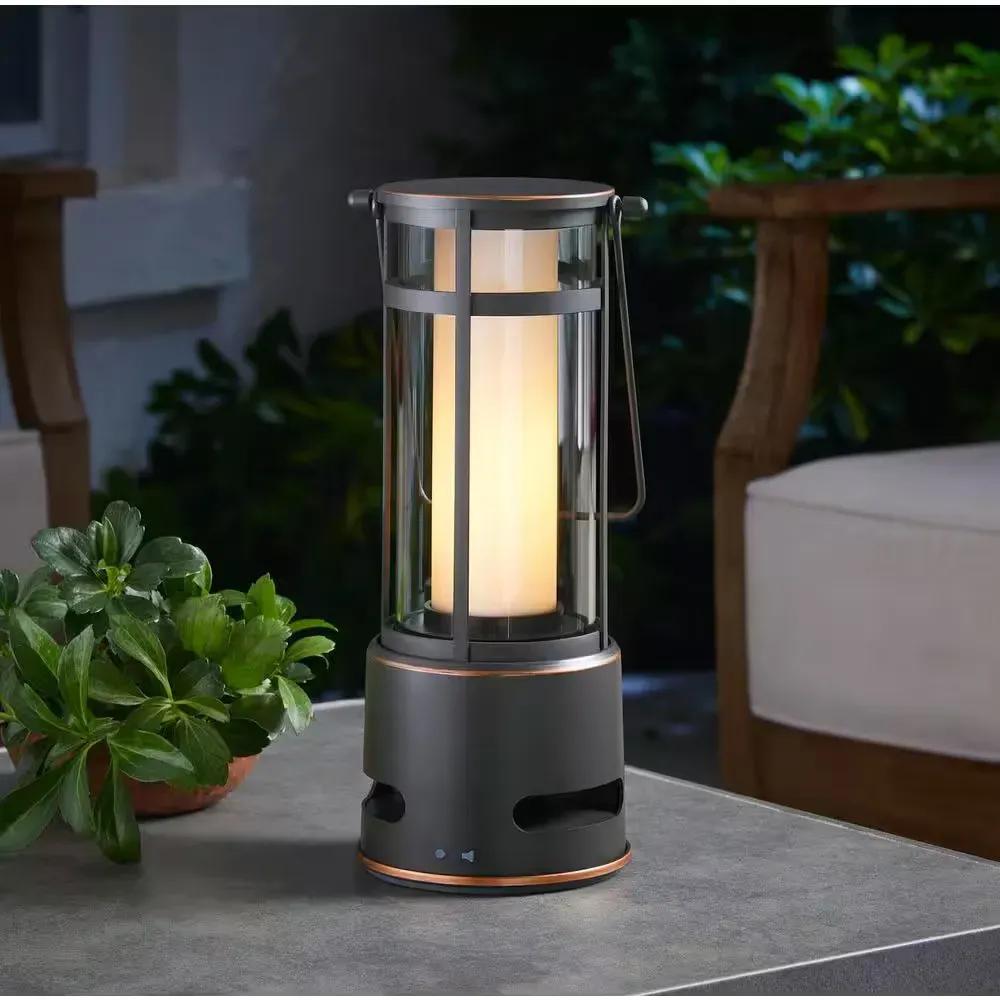 ***Not Working ***Oil-Rubbed Bronze Intergrated LED Outdoor Rechargeable Battery-Powered Camping Lantern with Bluetooth Speaker - image 1