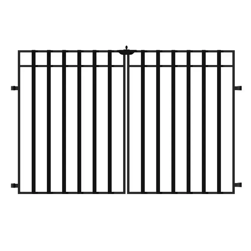 37.2 in. H x 55.7 in. W Metal 3-Rail Garden Fence Gate - image 1