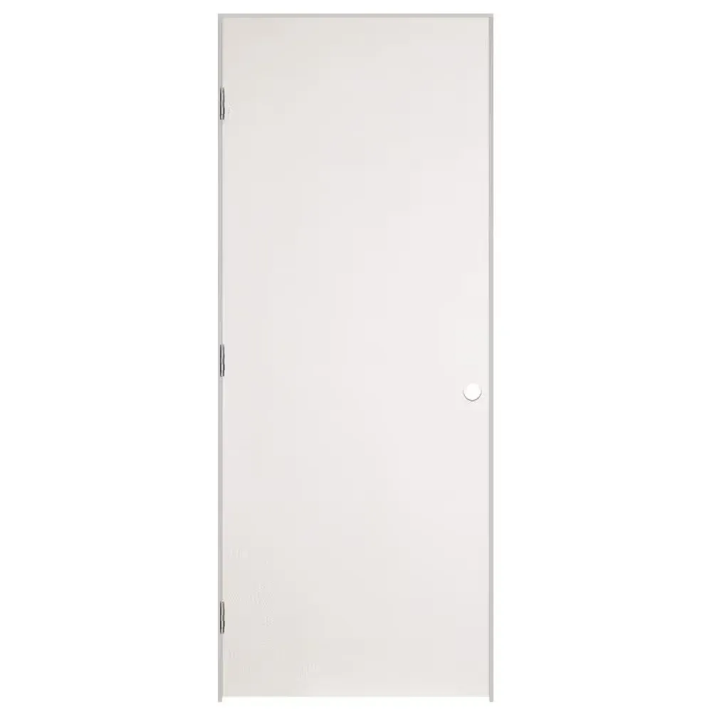 32 in. x 80 in. No Panel Right-Handed Primed Composite Hollow Core Single Prehung Interior Door 4-9/16 in. Flat Jamb - image 1