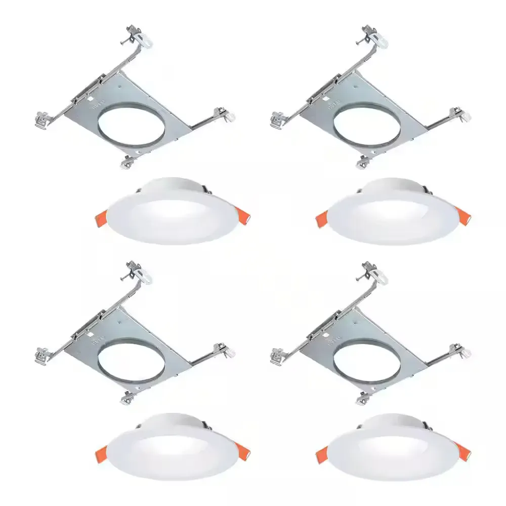 6 in. RLDM Regressed Canless Downlight with Mounting Frame (4-Pack) - image 1