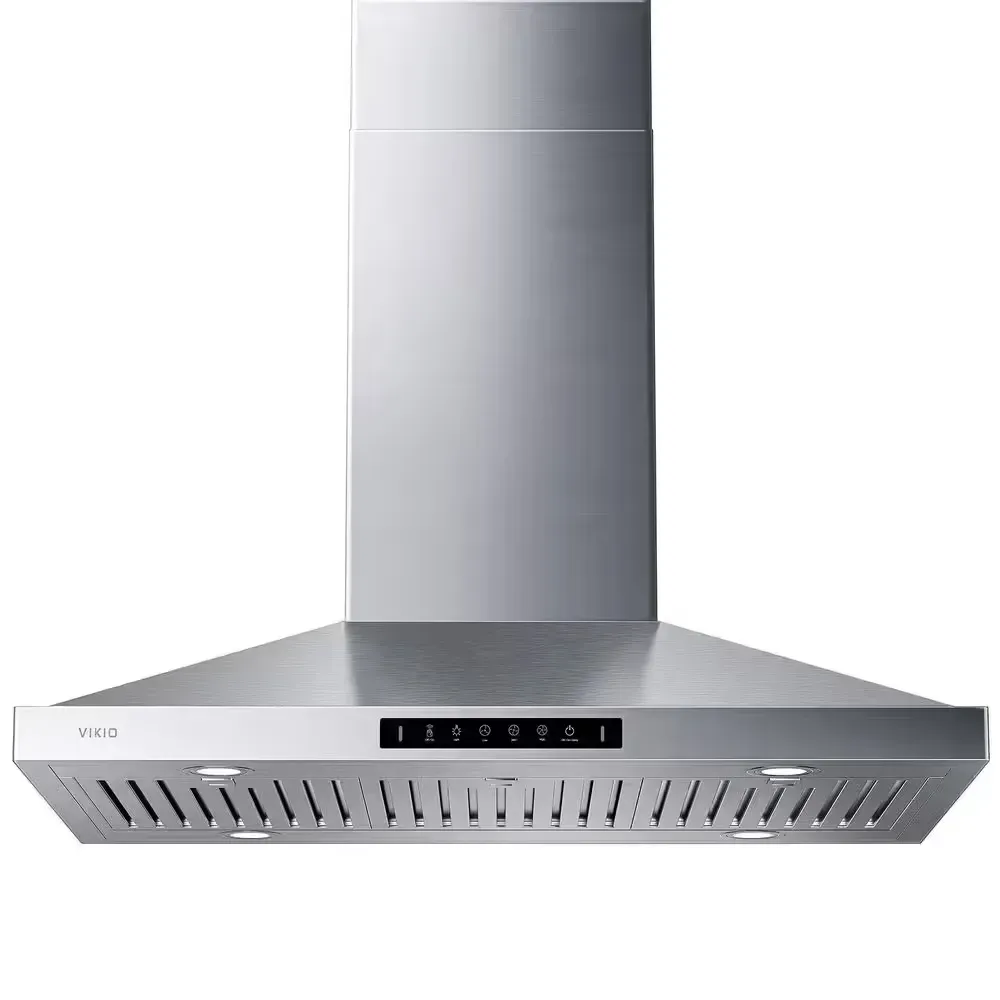 36 in. 400 CFM Convertible Quiet Island Range Hood Beverage in Stainless Steel w/ 4-LED Lights, Permanent Baffle Filters - image 1