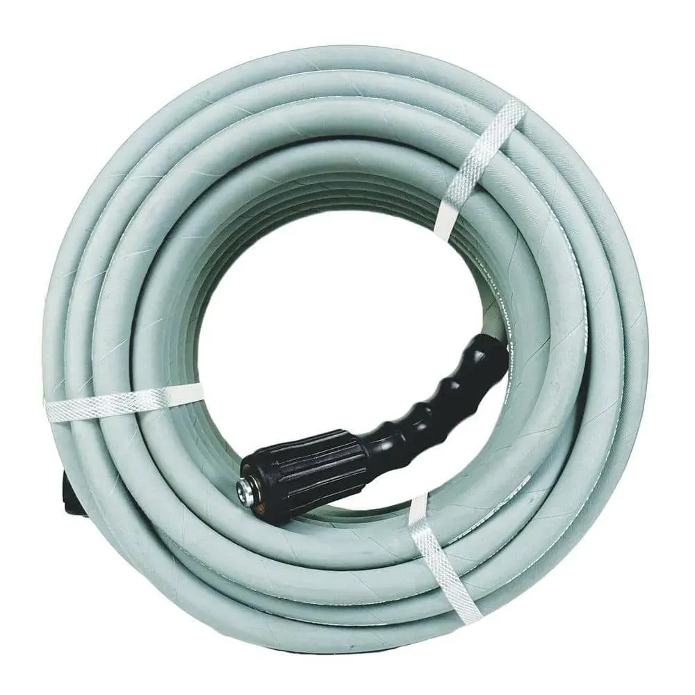 BLU SHIELD 1/4 in. x 50 ft. 3000 PSI Rubber Pressure Washer Hose, Non-Marking with M22 Fittings - image 1