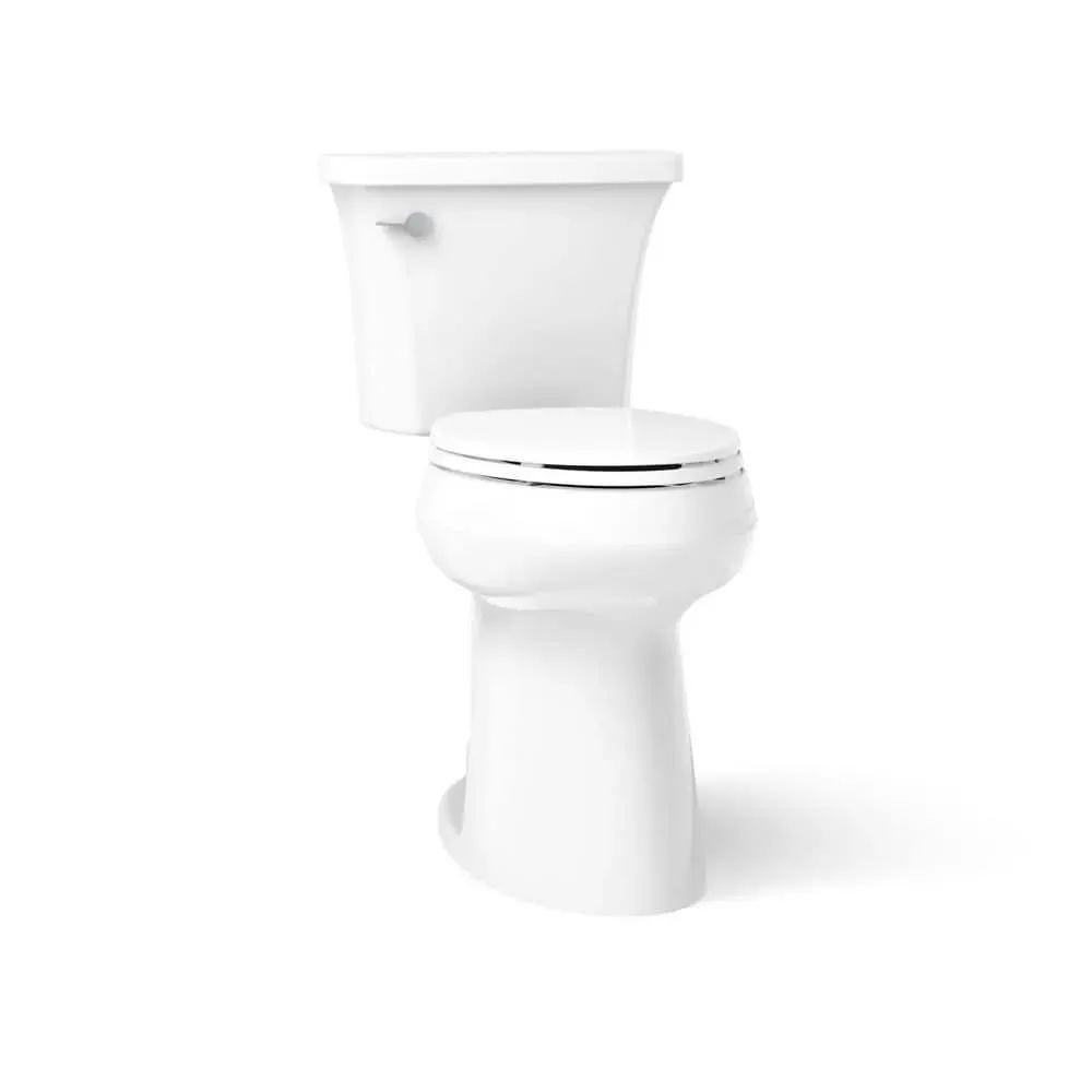 KOHLER Highline Arc Extra Tall 12 in. Rough In 2-Piece 1.28 GFP Single Flush Elongated Toilet in White with Soft Close Seat - image 1