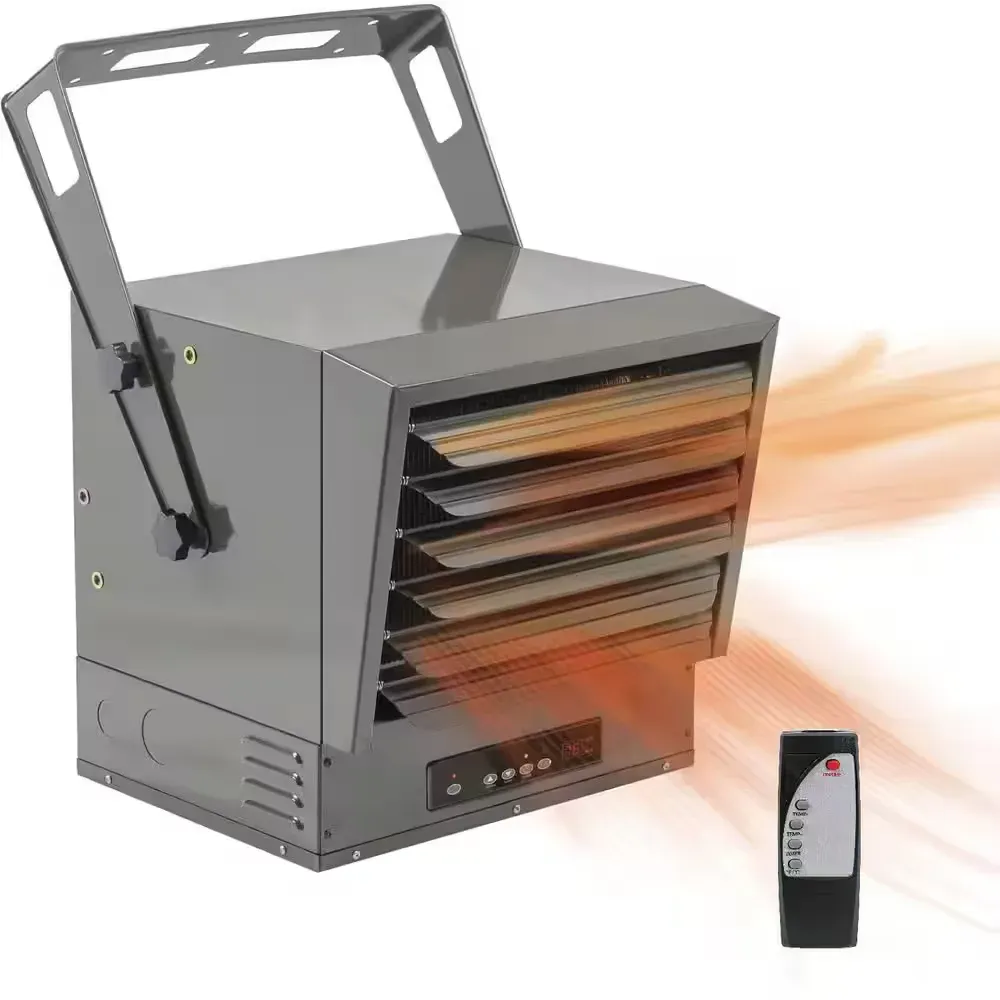 10,000-Watt 34,122 BTU Ceiling-Mounted High-Output Fan-Forced Industrial Fan Heater Furnace with Remote Control - image 1