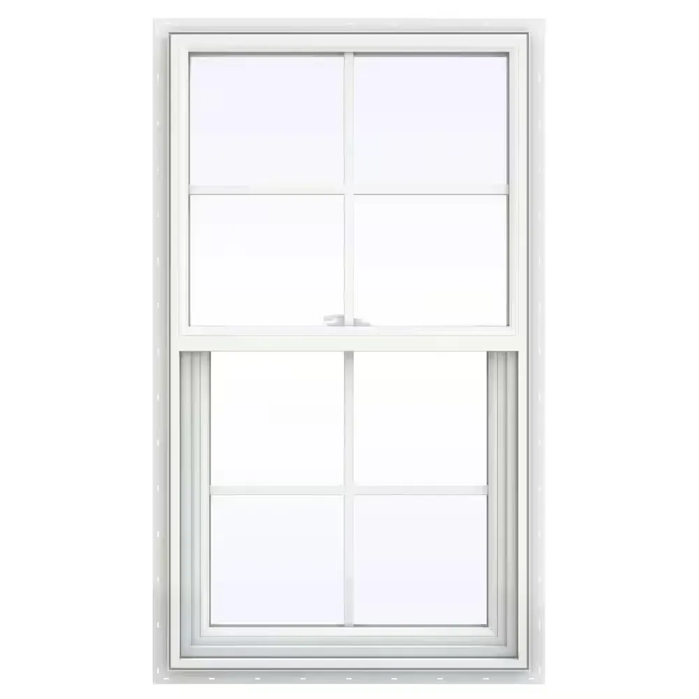 23.5 in. x 47.5 in. V-2500 Series White Vinyl Single Hung Window with Colonial Grids/Grilles - image 1