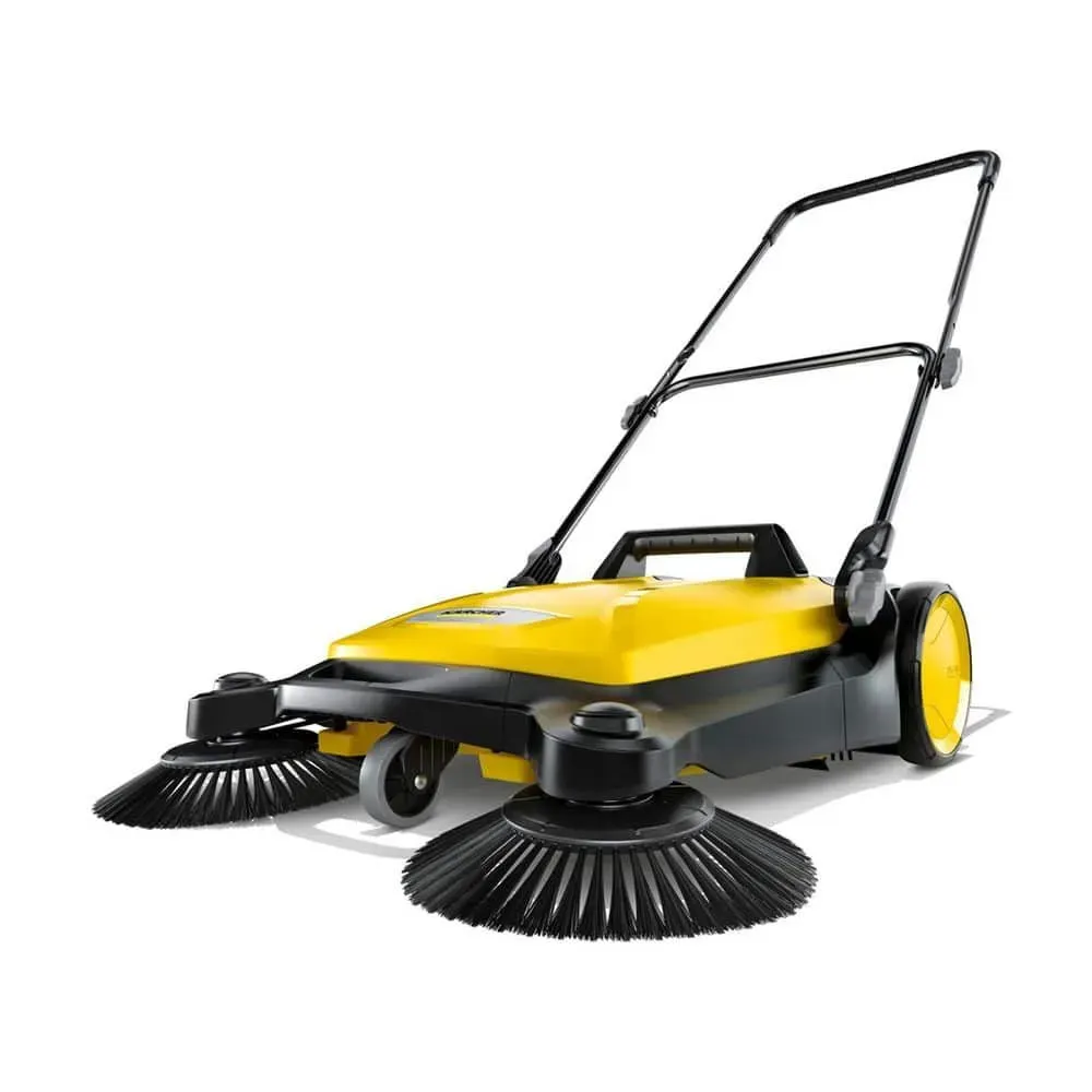 Karcher S 4 Twin Walk-Behind Outdoor Hand Push Sweeper - 5.25 Gal. Capacity - image 1