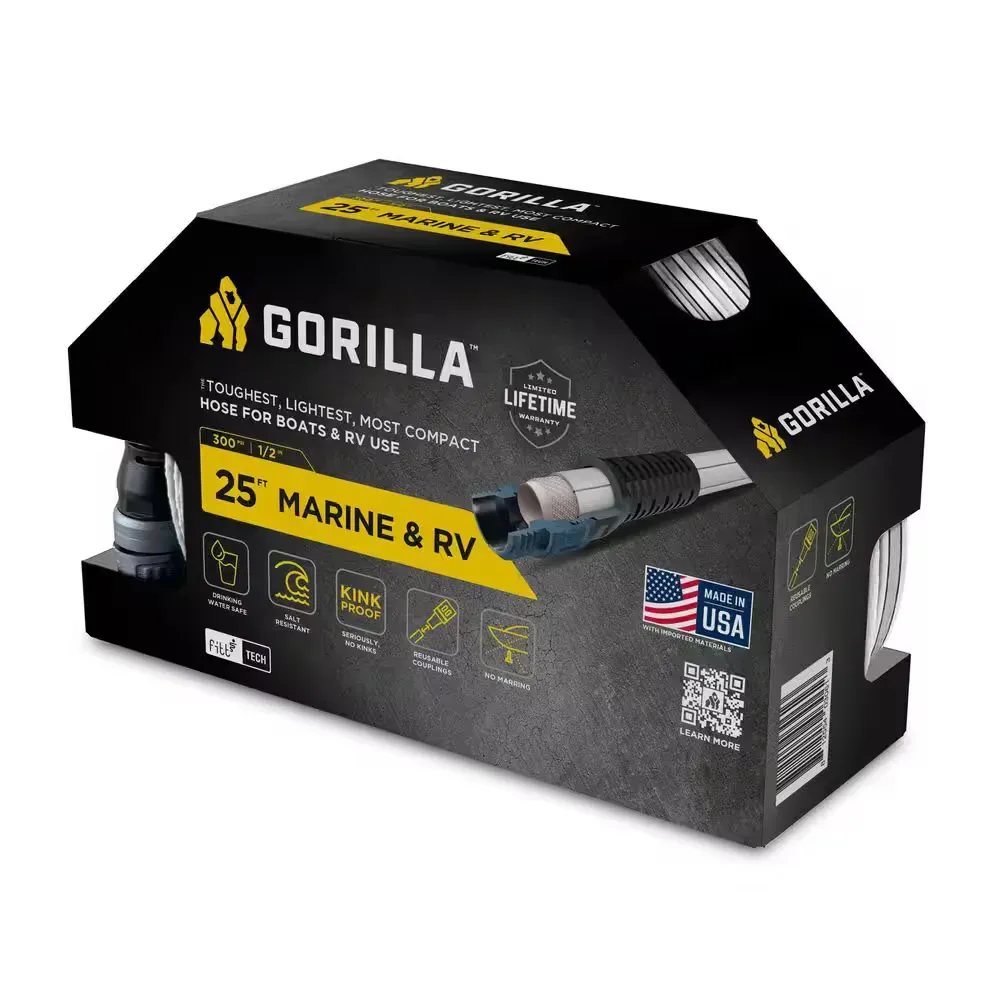 1/2 in. x 25 ft. Marine and RV Hose (100 ft. Herringbone Hose Pot, 1/2 in. x 25 ft. Marine/RV Hose, and 8-Pattern Adjustable Nozzle Combo) - image 2