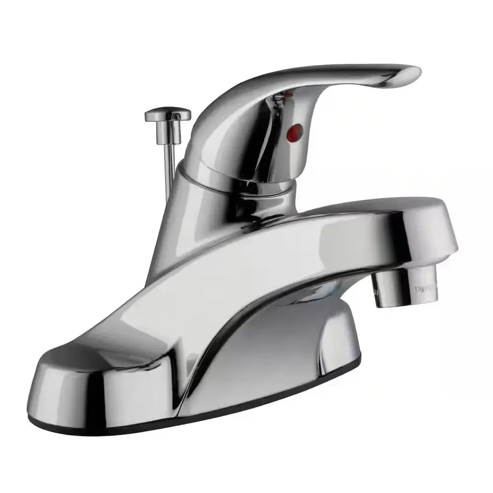 Aragon 4 in. Centerset Single-Handle Low-Arc Bathroom Faucet in Polished Chrome - image 1