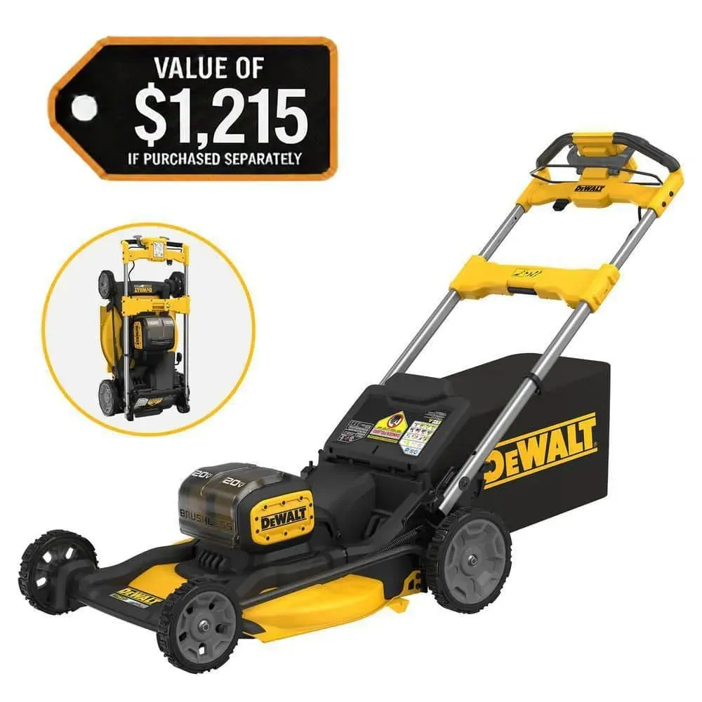 DEWALT 2x20V MAX 21 in. Cordless Battery Powered Self Propelled Lawn Mower Kit with (2) 10 Ah Batteries and Chargers - image 1