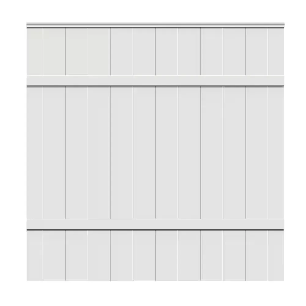 6 ft. H x 6 ft. W White Windham Vinyl Fence Panel - image 1