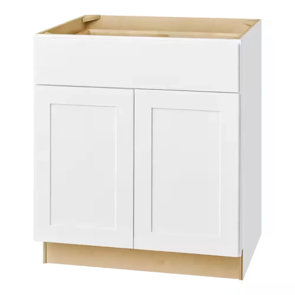 Avondale 30 in. W x 24 in. D x 34.5 in. H Ready to Assemble Plywood Shaker Base Kitchen Cabinet in Alpine White - image 1