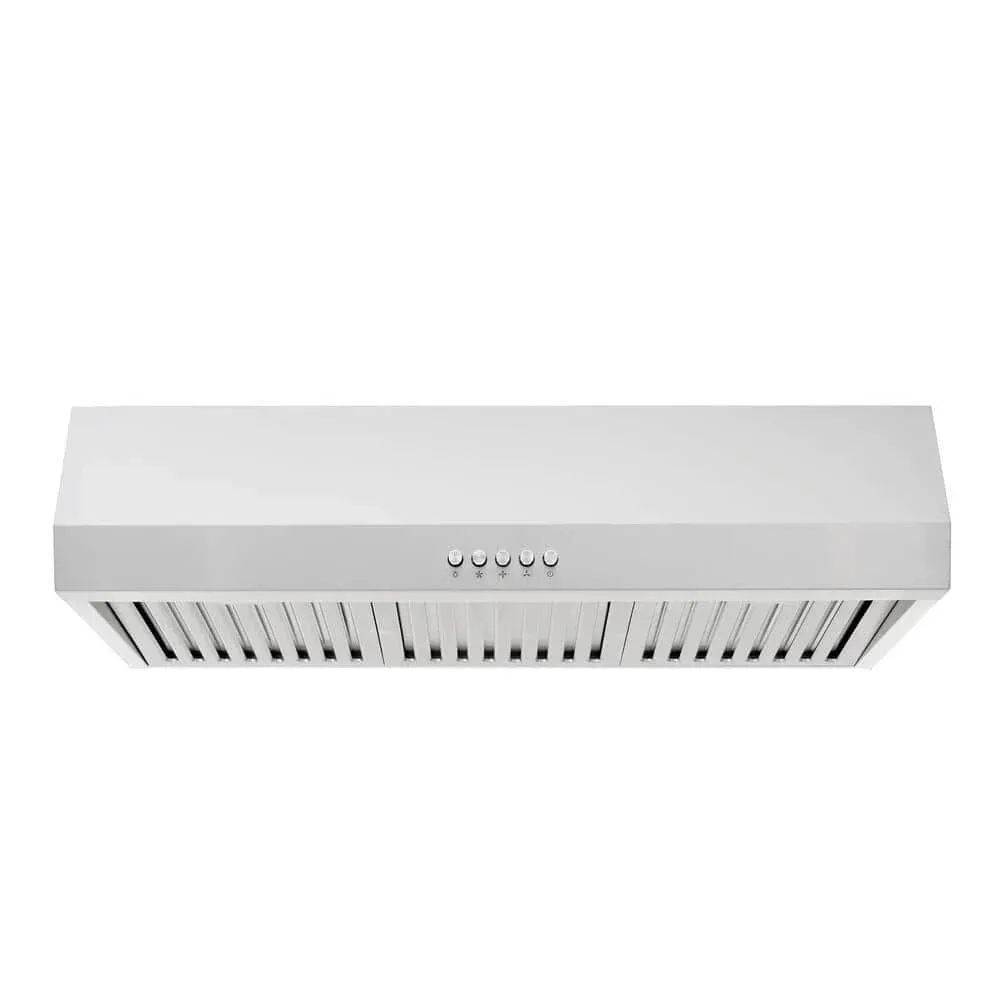 Vissani Sarela 30 in. W x 7 in. H 500CFM Convertible Under Cabinet Range Hood in Stainless Steel with LED Lights and Filter - image 1