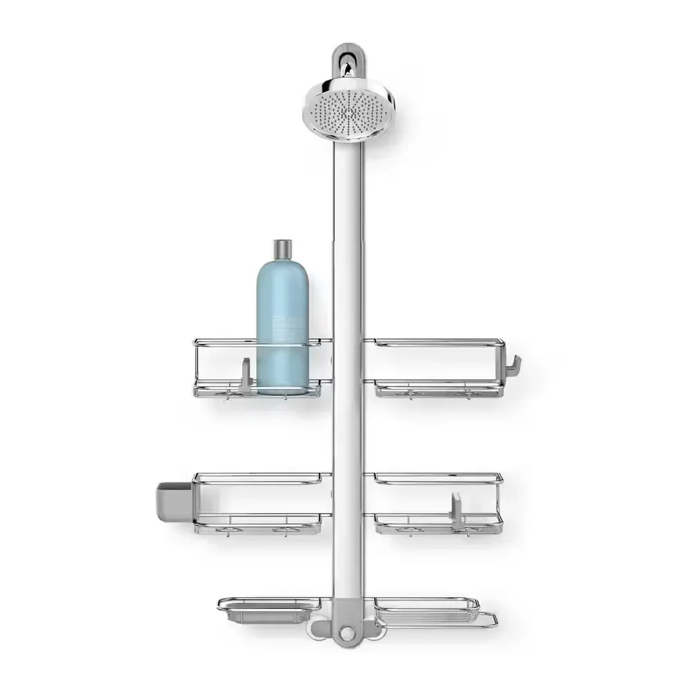 Medium Adjustable Shower Caddy, Stainless Steel/Anodized Aluminum - image 2
