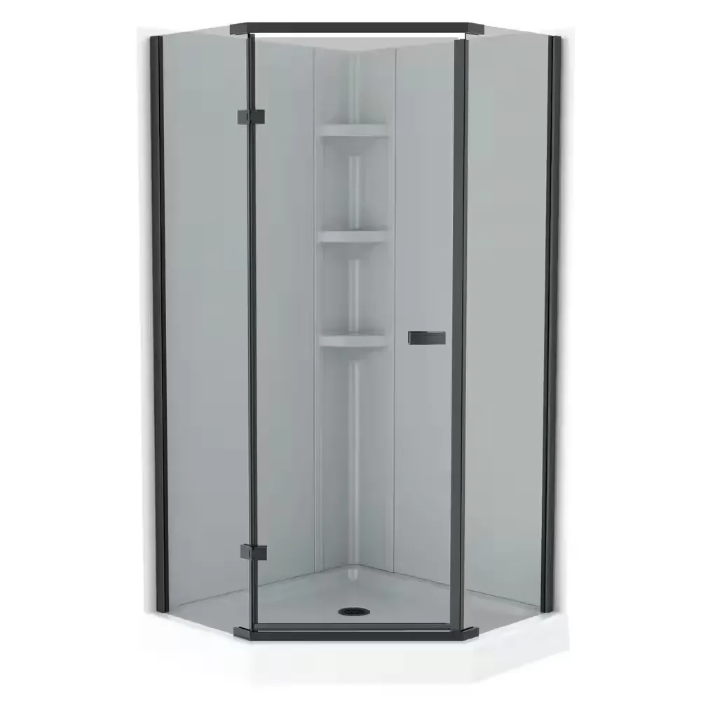 Classic 38 in. L x 38 in. W x 70.63 in. H Corner Shower Stall/Kit - image 2