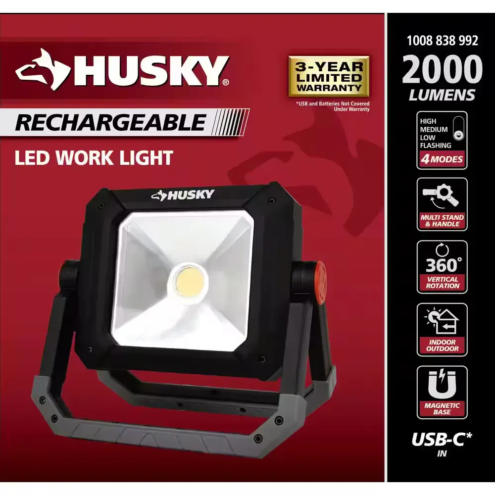 2000 Lumens Rechargeable LED Work Light - image 1