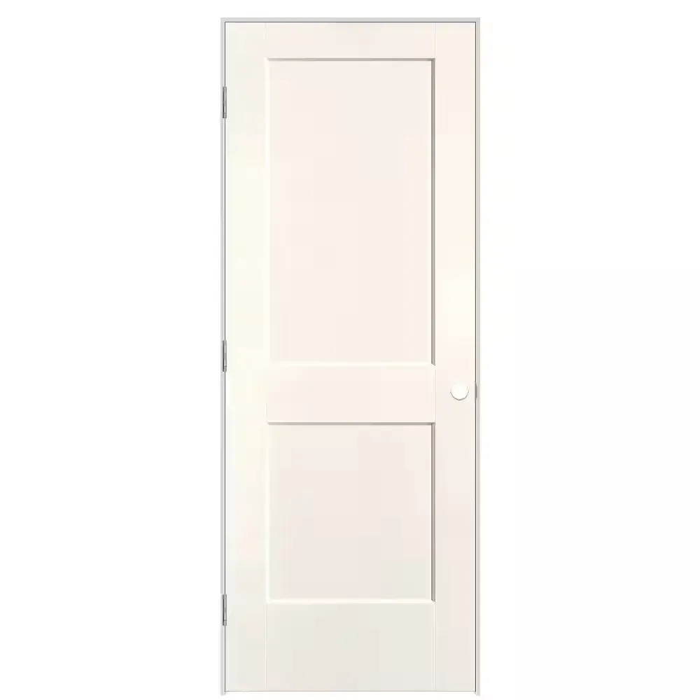 30 in. x 80 in. 2-Panel Logan Right-Hand Solid Core Ivory Keys Molded Composite Single Prehung Interior Door - image 1