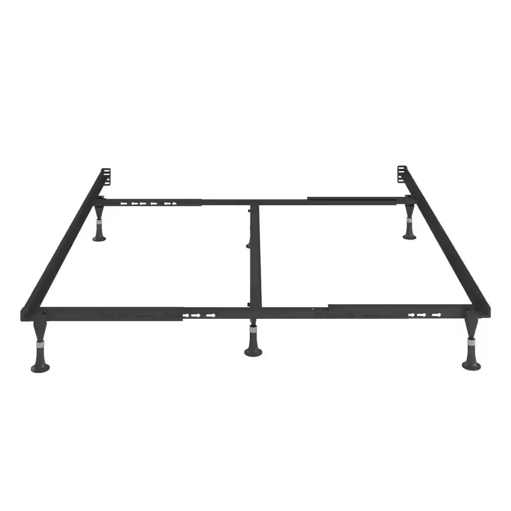***2legs bent***Atlas-Lock - Black Adjustable Metal Bed Frame w/ Glides - Twin / Full - 4 Leg - image 1