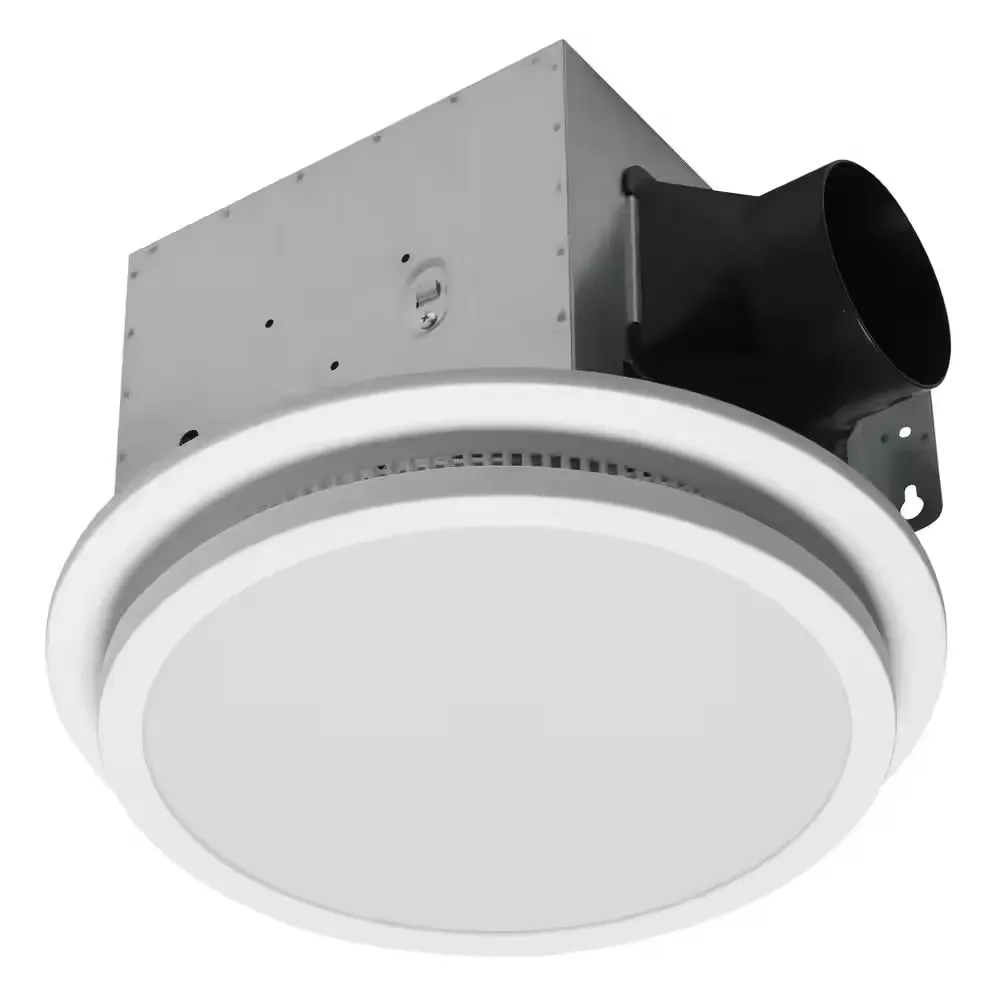 Decorative White 110 CFM Ceiling Mount Bathroom Exhaust Fan with Bluetooth, Humidity Sensor, and LED Light - image 1
