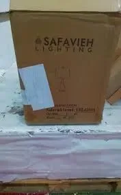 SAFAVIEH Finnley Antique Rustic 27.5 in. H Table Lamp, Light Blush (Finnley 27. 5 in. Light Blush Crackle Table Lamp with Off White Shade) - image 3