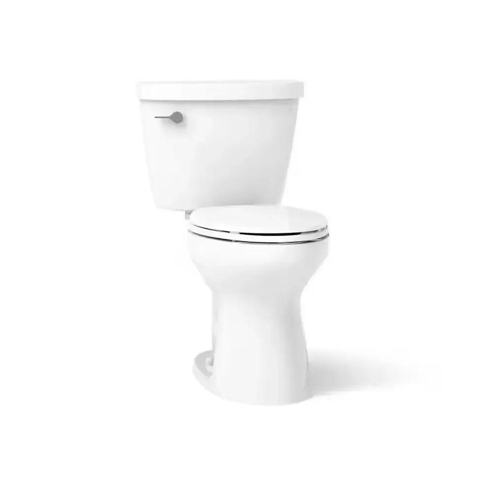 Cimarron 12 in. Rough In 2-Piece 1.28 GFP Single Flush Elongated Toilet in White with Soft Close Seat - image 1