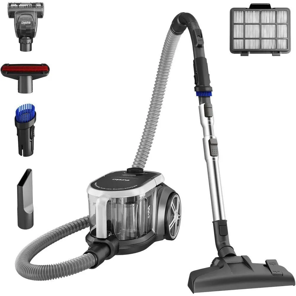Eureka Bagless Corded HEPA Filtration for Carpet, Hardwood, Tile, Upholstery in Silver Canister Vacuum - image 1