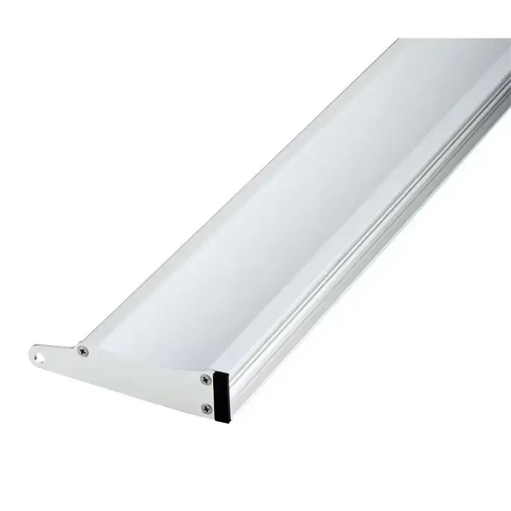 Contemporary 4.6 in. W x 1.6 in. D Semi-Frameless Pivoting Shower/Tub Hardware Track Assembly Kit, Chrome, 1/4 in. Glass - image 1