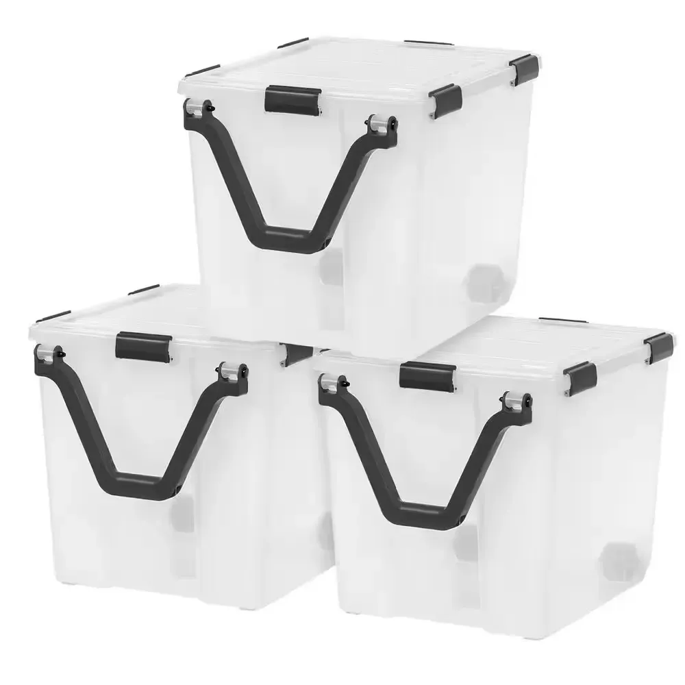 106 Qt./26.5 Gal. Weatherproof Plastic Storage Tote - Set of 3 - image 1
