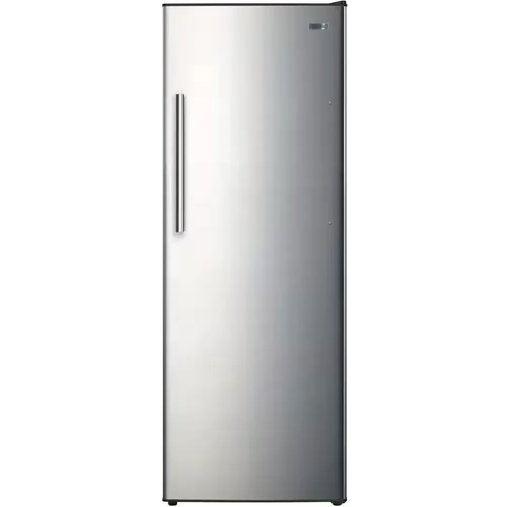 24 in. 11 cu. ft.  Convertible Auto Defrost Garage Ready Upright Freezer/Refrigerator in Stainless Steel, Energy Star - image 1