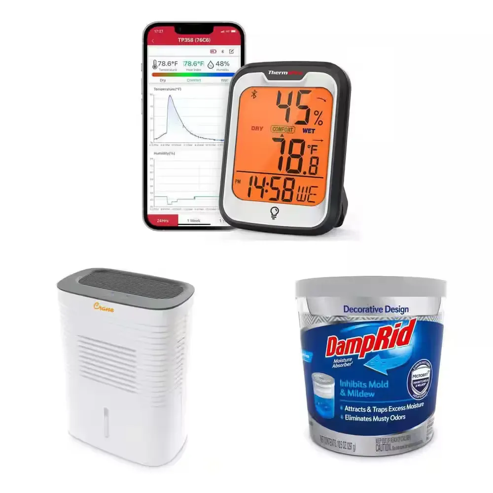 Home Humidity Control Kit with Dehumidifier, Hygrometer, and Moisture Absorber - image 1