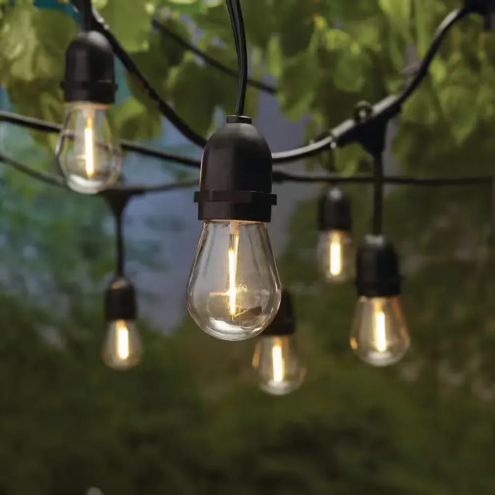 10-Light 20 ft. Outdoor Solar LED Edison Bulb String Light - image 1
