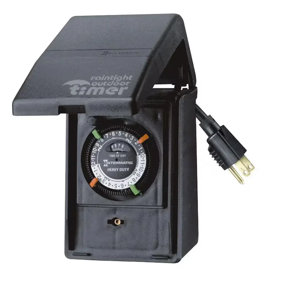 15 Amp 24-Hour Outdoor Plug-In Heavy Duty Timer, Blackc - image 1