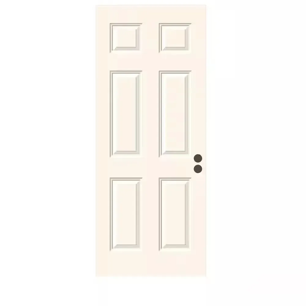 36 in. x 80 in. 6-Panel Primed Premium Steel Front Door Slab - image 2