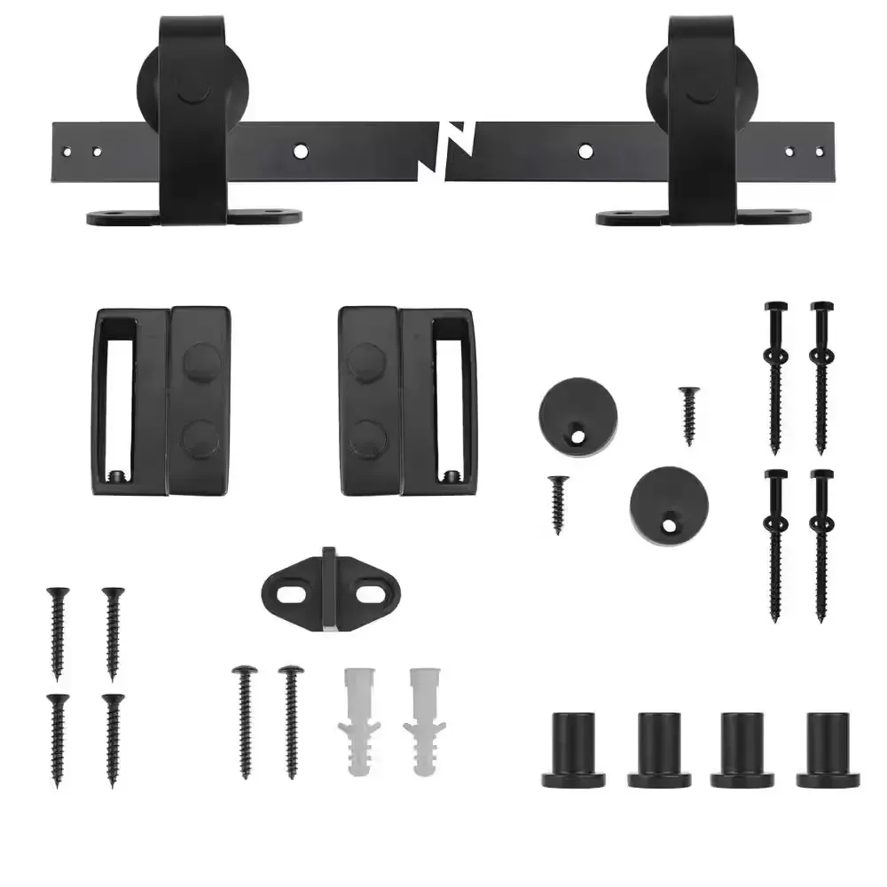 Everbilt 72 in. Dark Oil-Rubbed Top Mount Sliding Barn Door Track and Hardware Kit - image 1