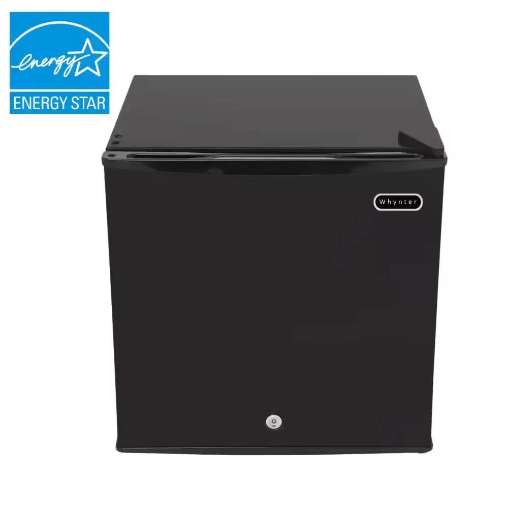 1.1 cu. Ft. Upright Freezer Mini Freezer with lock Reversible Door in Black Energy Star - image 1