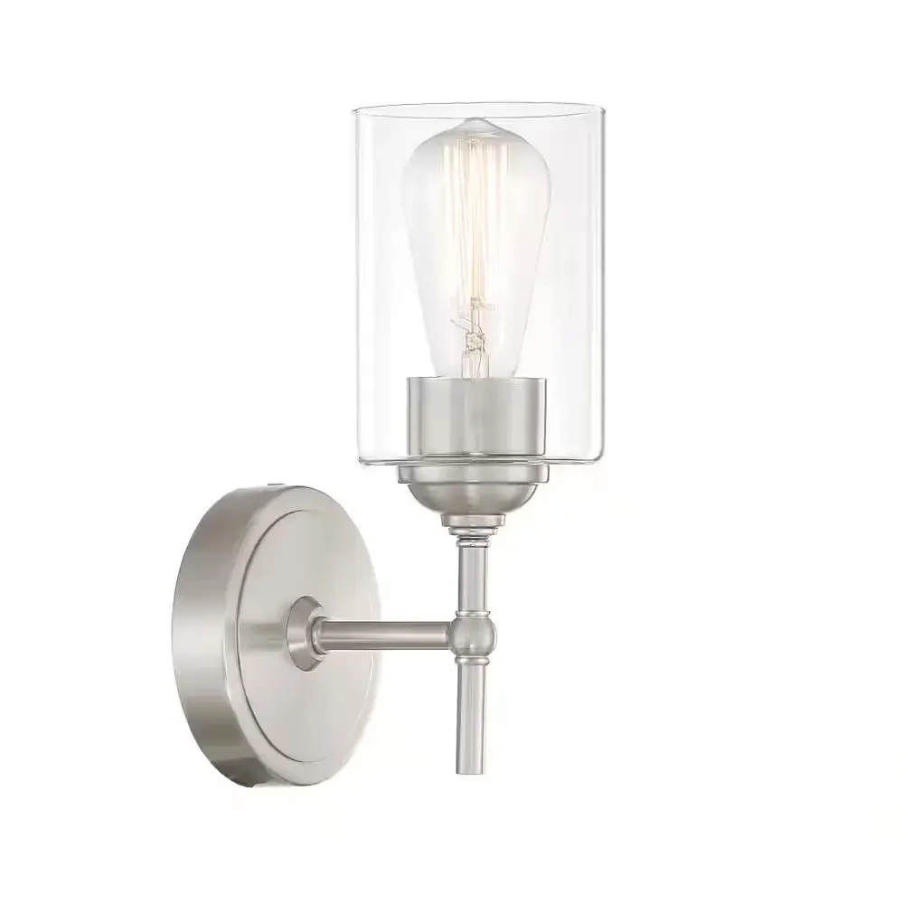 Ayelen 1-Light Brushed Nickel Indoor Wall Sconce, Modern Wall Light - image 1