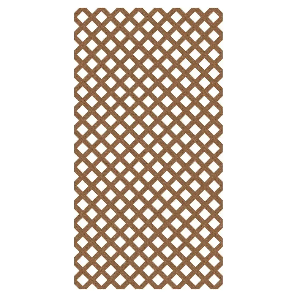 4 ft. x 8 ft. California Redwood Classic Diamond Vinyl Lattice Panel - image 1