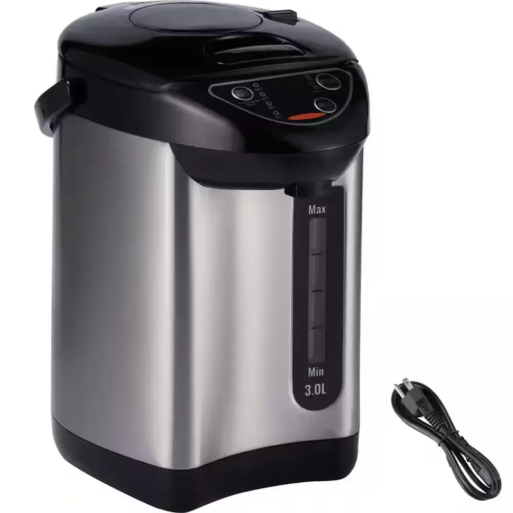 3L Hot Water Dispenser 4-Temp Adjustable Water Boiler 304 SS Countertop Heater 3-Way Dispense Electric Kettle in Black - image 1