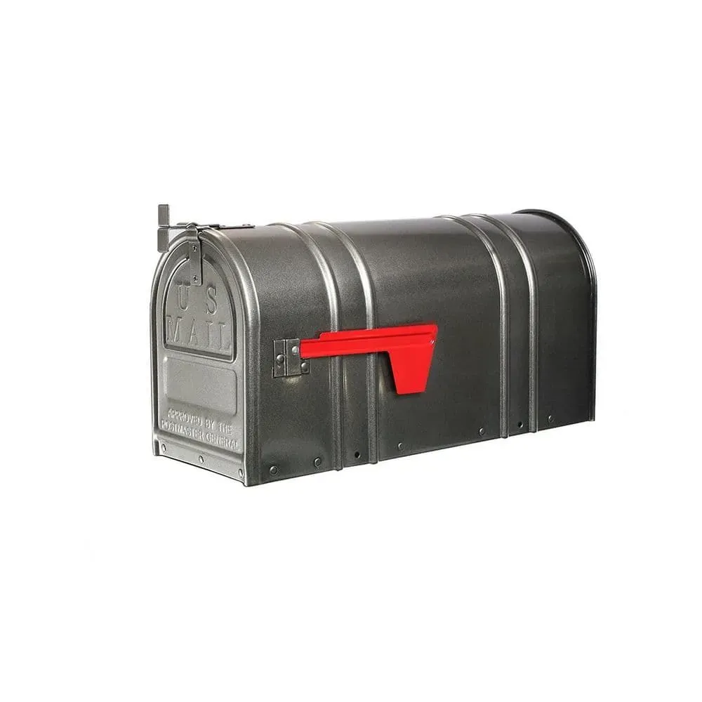 Postal PRO Carlton Post Mount Mailbox Pewter - image 1
